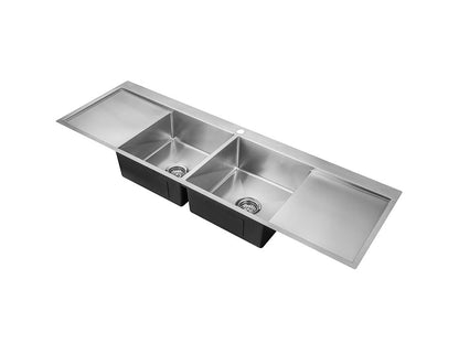 Kitchen Sink Double Bowls and Drainers (1550mm x 500mm)