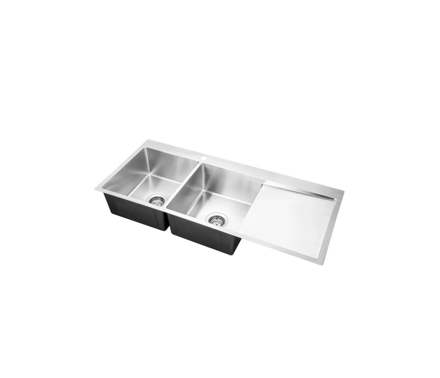 Kitchen Sink Double Bowls with Right Drainer Tray (1140mm x 500mm)