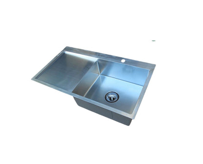 Kitchen Sink Single Bowl with Left Drainer Tray (860mm x 500mm)