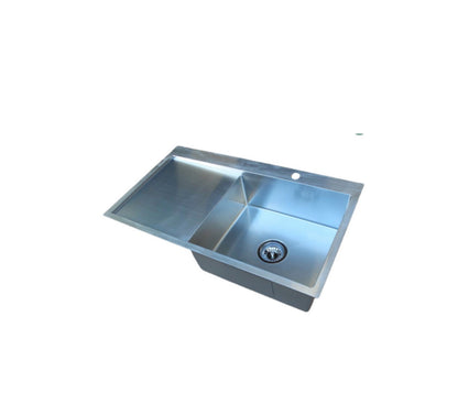 Kitchen Sink Single Bowl with Left Drainer Tray (860mm x 500mm)