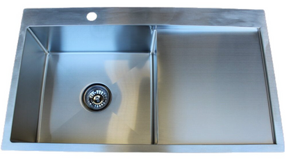 Kitchen Sink Single Bowl with right Drainer Tray right (860mm x 500mm)