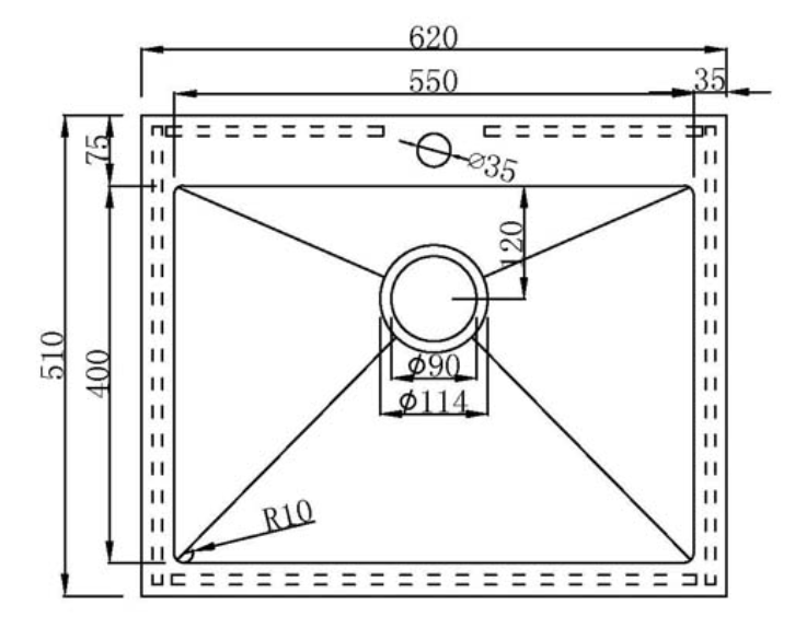 Kitchen Sink / Laundry Tub (620mm x 510mm)