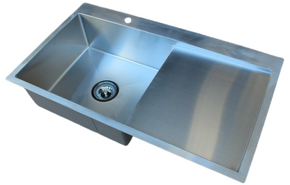 Kitchen Sink Single Bowl with right Drainer Tray right (860mm x 500mm)