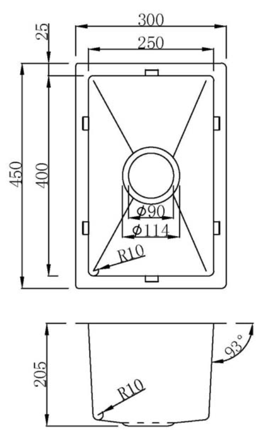 Kitchen Sink / Laundry Tub (450m x 300mm)