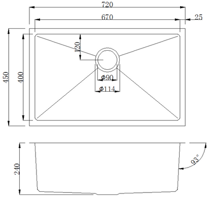 Kitchen Sink / Laundry Tub (720mm x 450mm)